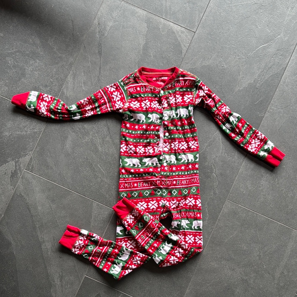 Festive Red and Green Kids Pajamas